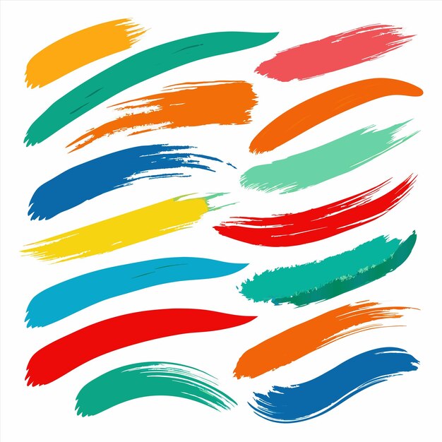 una colección de círculos coloridos con diferentes colores y un fondo blanco