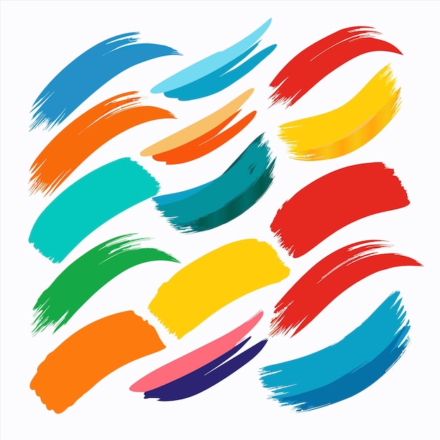 una colección de círculos coloridos con diferentes colores y un fondo blanco
