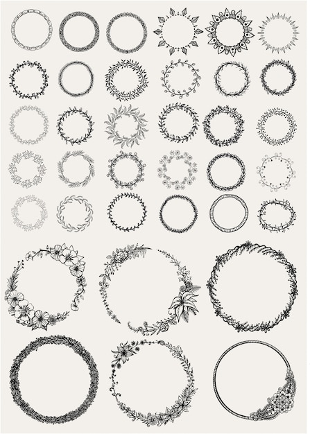Colección de círculos decorativos