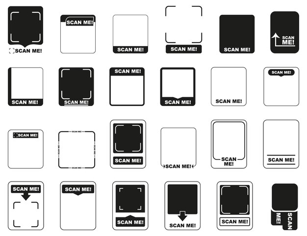Colección de código de escaneo Conjunto de código de escaneo para teléfono inteligente