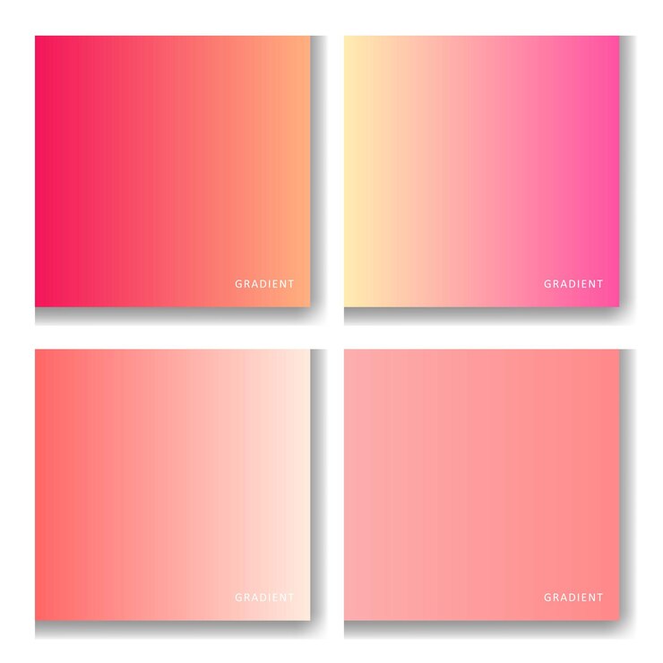 Vector colección de colores de diferentes gradientes vectoriales conjunto de paquetes de paleta de colores