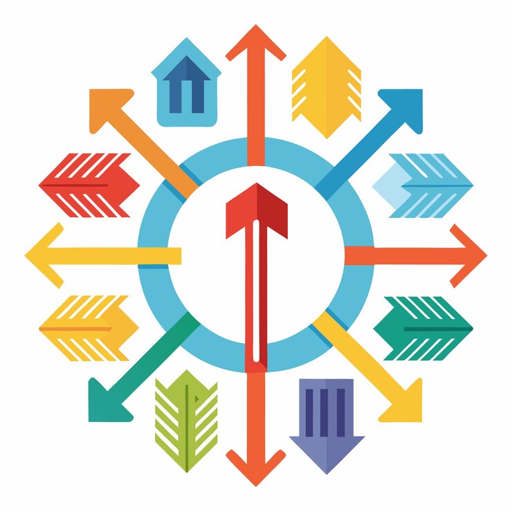 Vector colección colorida de flechas decorativas ilustración vectorial