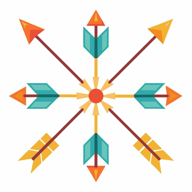 Colección colorida de flechas decorativas Ilustración vectorial