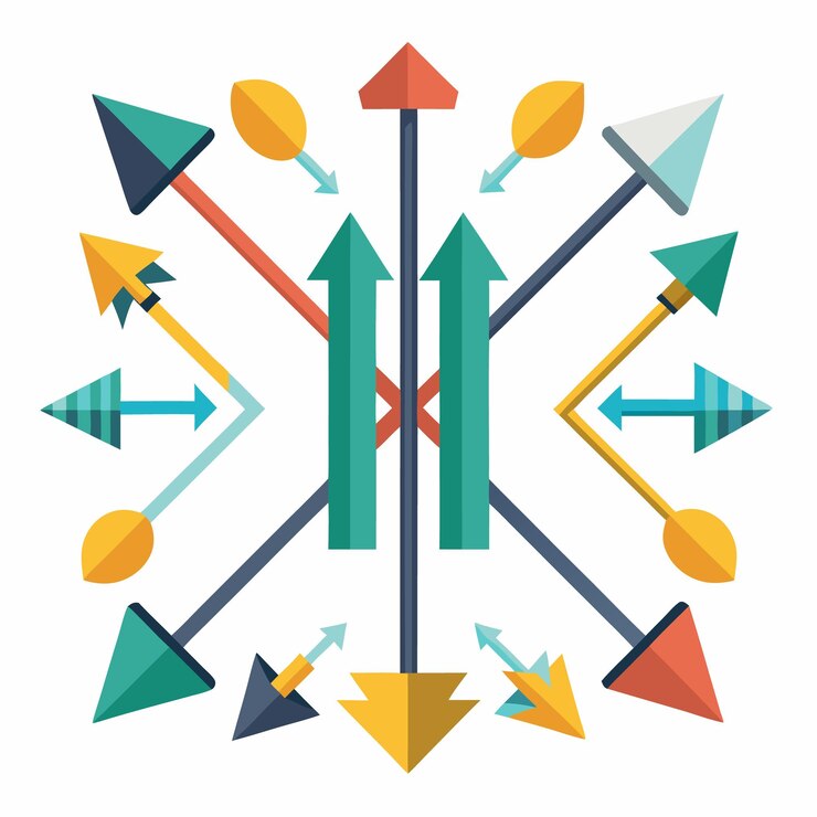Vector colección colorida de flechas decorativas ilustración vectorial