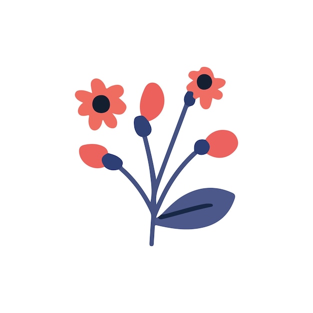 Colección colorida de flores de primavera