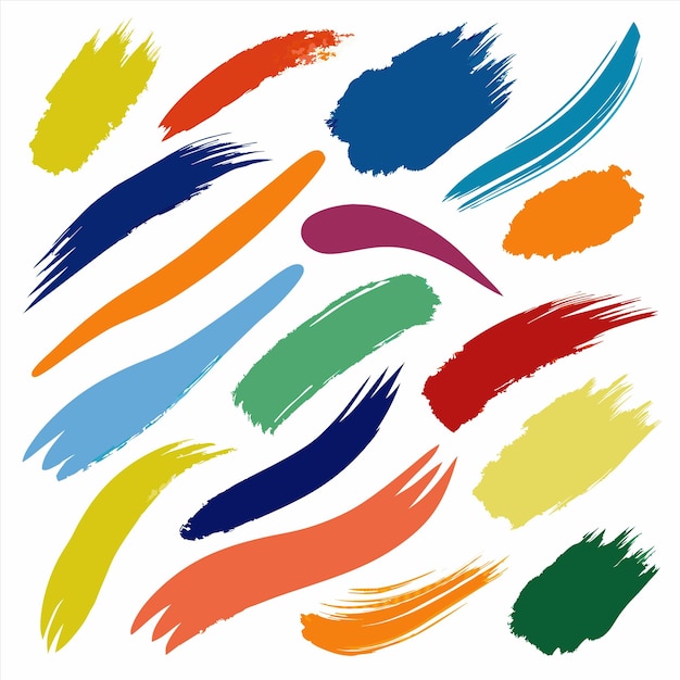 una colección de coloridas impresiones de mano pintadas a mano con la palabra "arco iris"