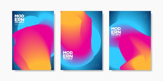 Colección de coloridas plantillas de negocios modernas