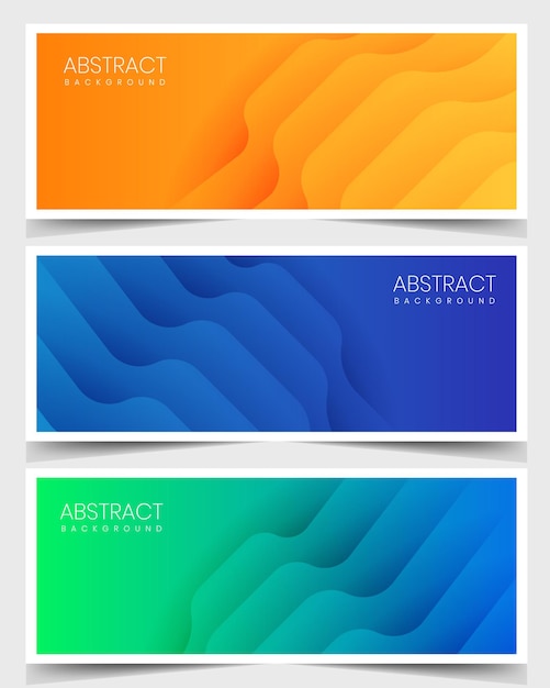 Vector colección de colorido fondo abstracto moderno futurista con formas fluidas dinámicas y sombras