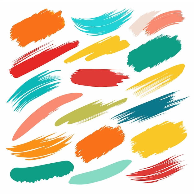 una colección de coloridos marcadores pintados a mano