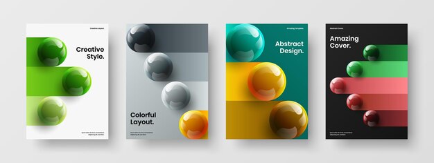 Colección de concepto de diseño de vector de presentación simple