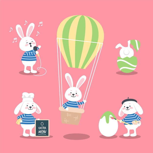 Colección conejito del día de pascua