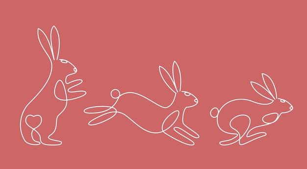 Colección de conejitos para el Festival de la Luna Año Lunar Chino del Conejo Decoración de Pascua