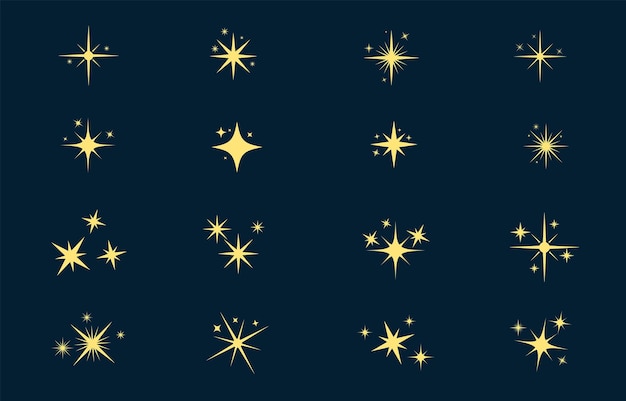 Colección de conjunto de iconos de estrellas