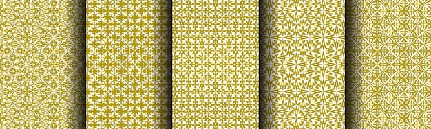 colección de conjunto de lujo de oro geométrico étnico transparente de patrón de fondo