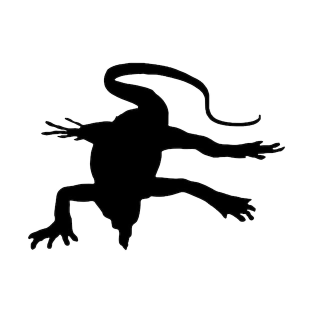 colección de conjunto de silueta de iguana aislado negro sobre fondo blanco ilustración vectorial