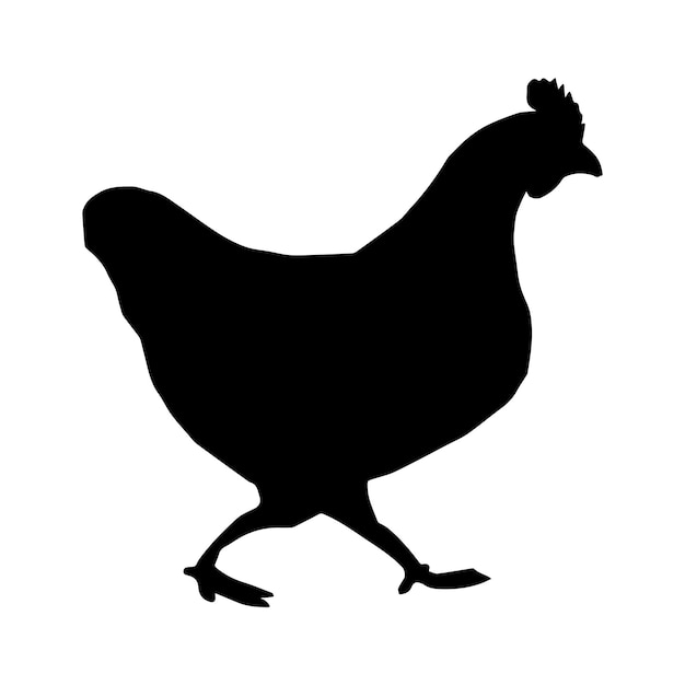 Vector colección de conjunto de silueta de pollo aislado negro sobre fondo blanco ilustración vectorial