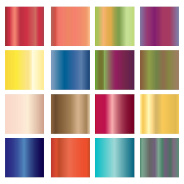 Colección de conjuntos de colores de gradiente