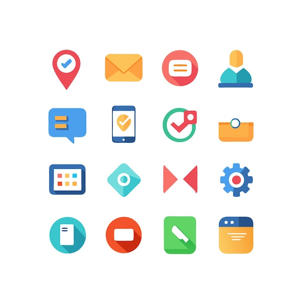 Colección de conjuntos de iconos de contacto para sitios web y aplicaciones móviles