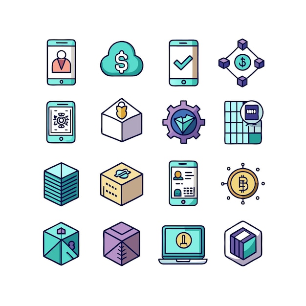 Colección de conjuntos de iconos de contacto para sitios web y aplicaciones móviles