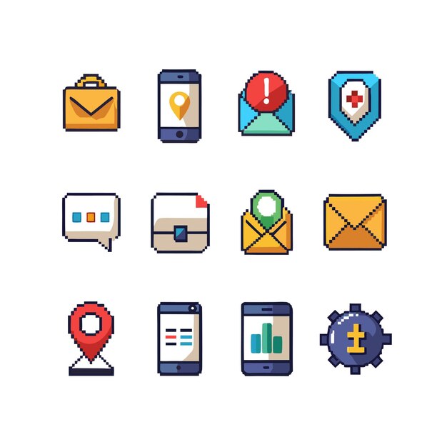 Colección de conjuntos de iconos de contacto para sitios web y aplicaciones móviles