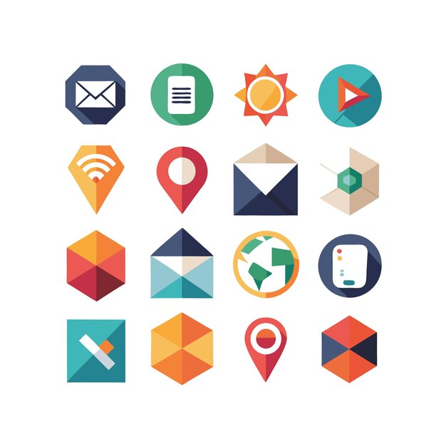 Colección de conjuntos de iconos de contacto para sitios web y aplicaciones móviles
