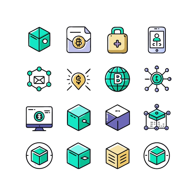 Colección de conjuntos de iconos de contacto para sitios web y aplicaciones móviles