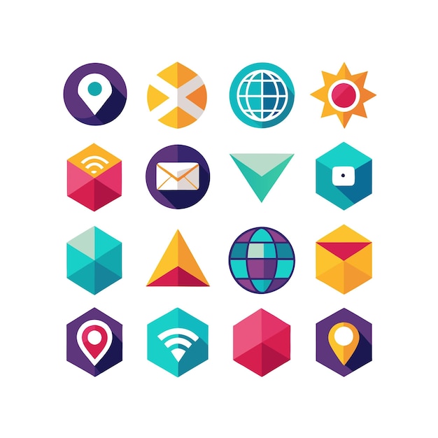 Colección de conjuntos de iconos de contacto para sitios web y aplicaciones móviles