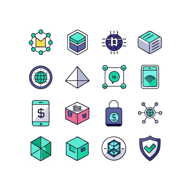 Colección de conjuntos de iconos de contacto para sitios web y aplicaciones móviles