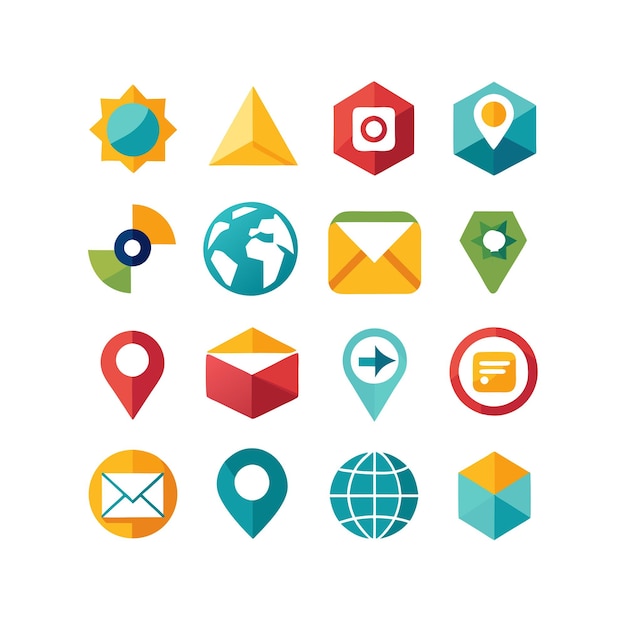 Colección de conjuntos de iconos de contacto para sitios web y aplicaciones móviles