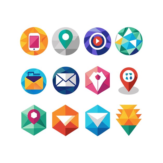 Colección de conjuntos de iconos de contacto para sitios web y aplicaciones móviles