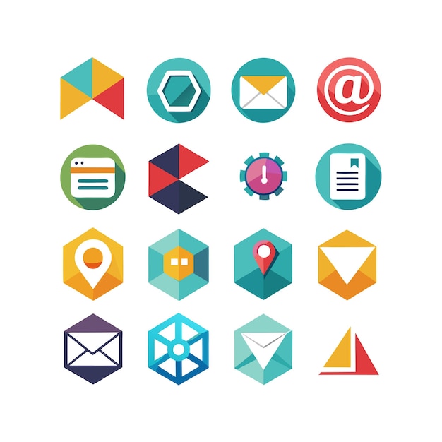 Colección de conjuntos de iconos de contacto para sitios web y aplicaciones móviles