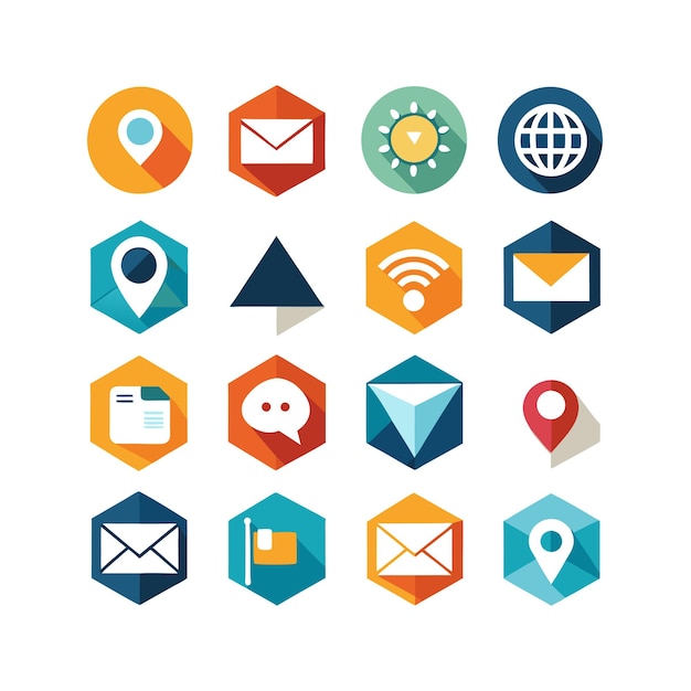 Colección de conjuntos de iconos de contacto para sitios web y aplicaciones móviles