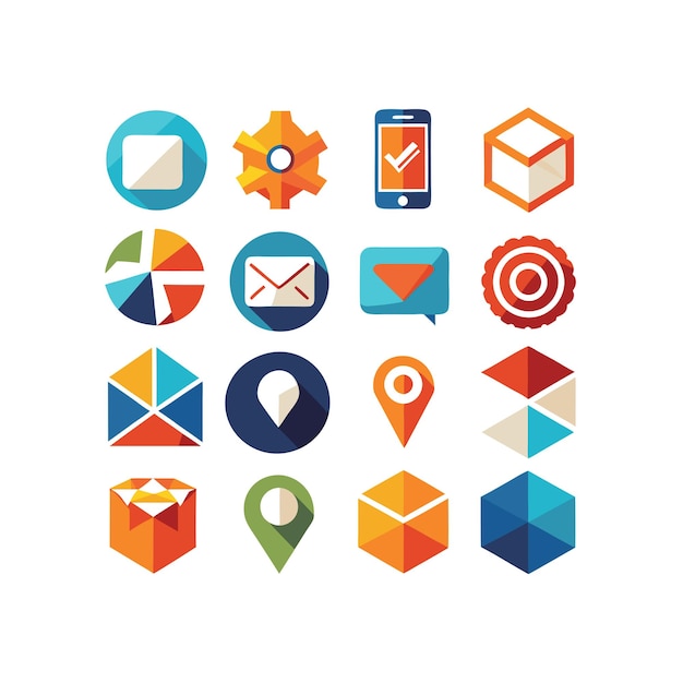 Colección de conjuntos de iconos de contacto para sitios web y aplicaciones móviles