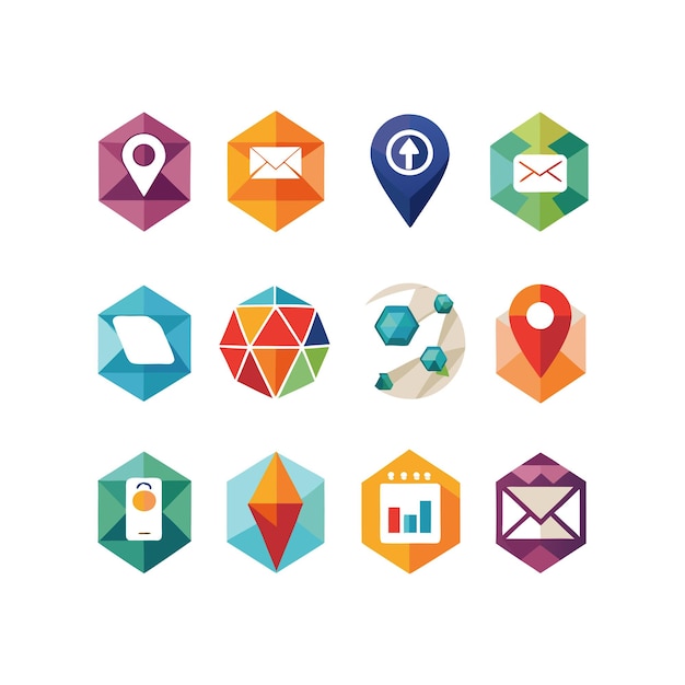 Colección de conjuntos de iconos de contacto para sitios web y aplicaciones móviles