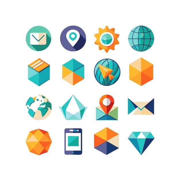 Colección de conjuntos de iconos de contacto para sitios web y aplicaciones móviles