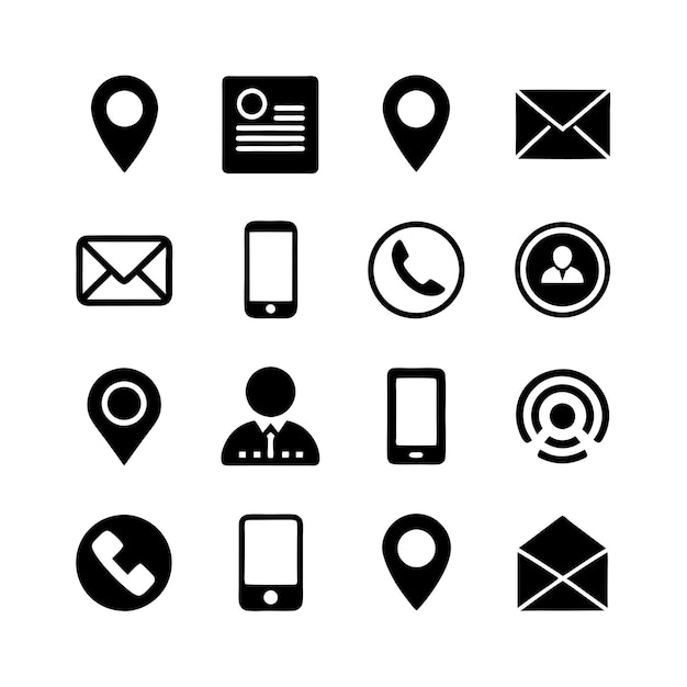 Colección de conjuntos de iconos para sitios web y aplicaciones móviles