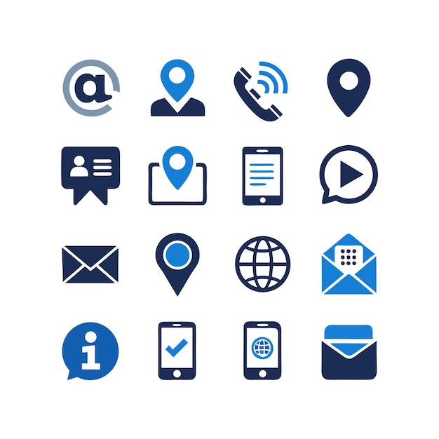 Colección de conjuntos de iconos para sitios web y aplicaciones móviles