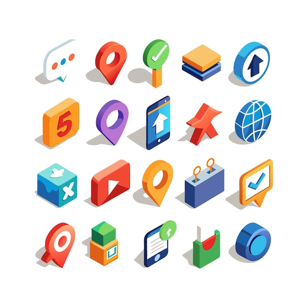 Colección de conjuntos de iconos para sitios web y aplicaciones móviles