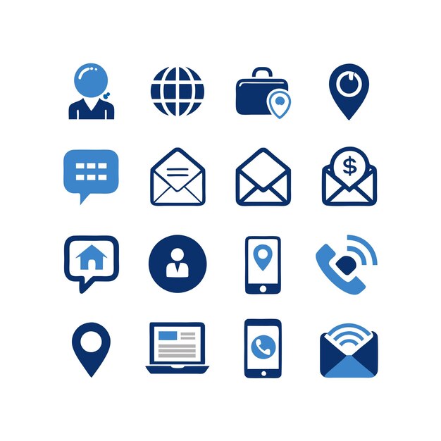 Colección de conjuntos de iconos para sitios web y aplicaciones móviles