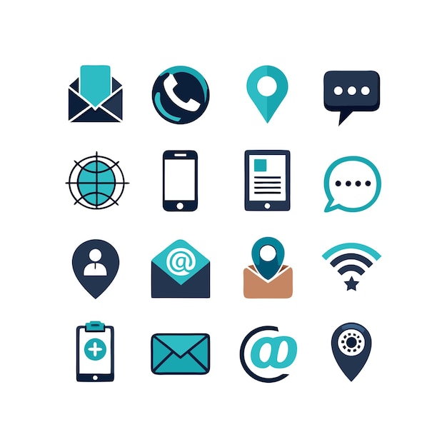 Colección de conjuntos de iconos para sitios web y aplicaciones móviles