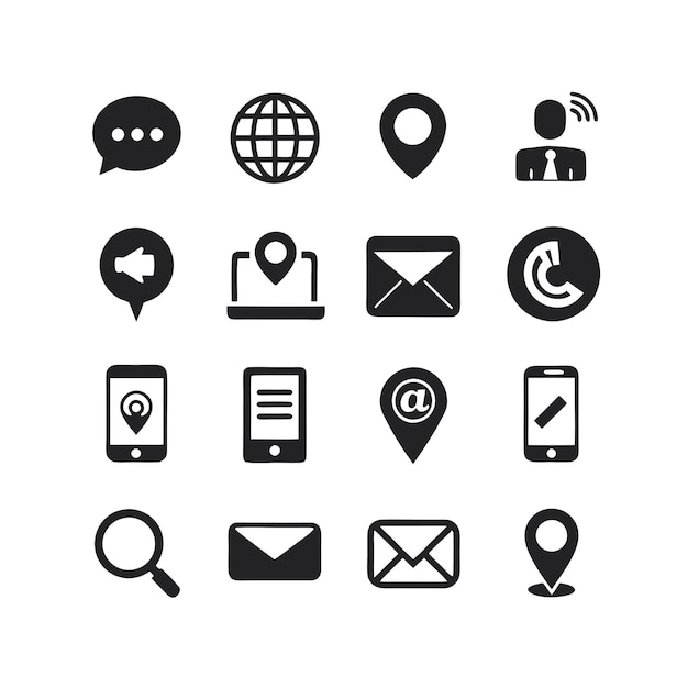 Colección de conjuntos de iconos para sitios web y aplicaciones móviles
