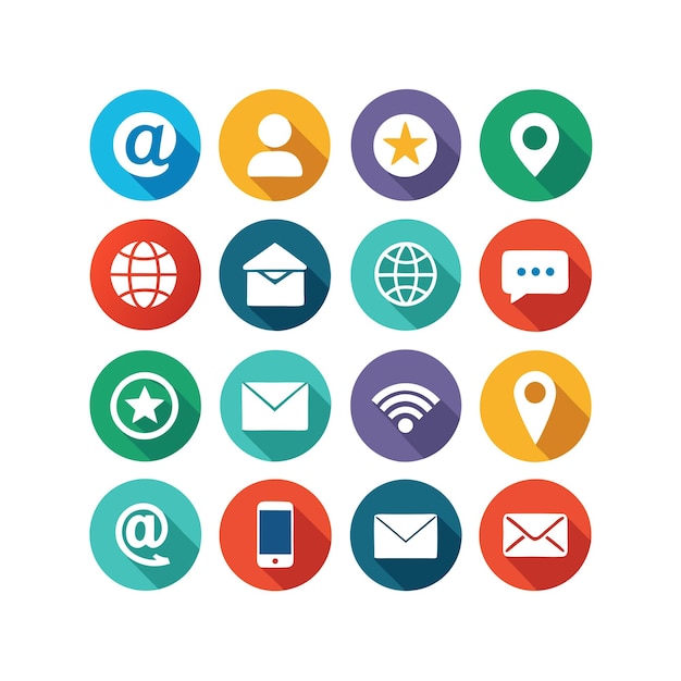 Colección de conjuntos de iconos para sitios web y aplicaciones móviles