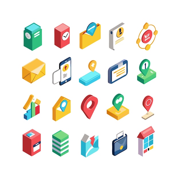 Colección de conjuntos de iconos para sitios web y aplicaciones móviles