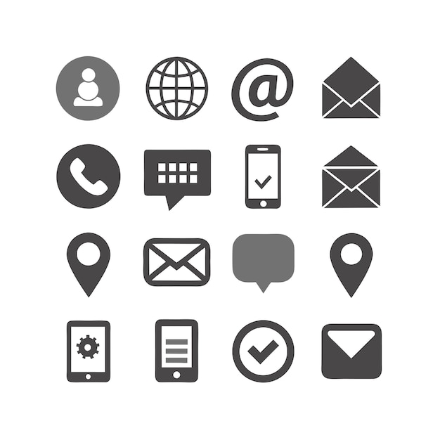 Colección de conjuntos de iconos para sitios web y aplicaciones móviles