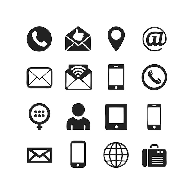 Colección de conjuntos de iconos para sitios web y aplicaciones móviles