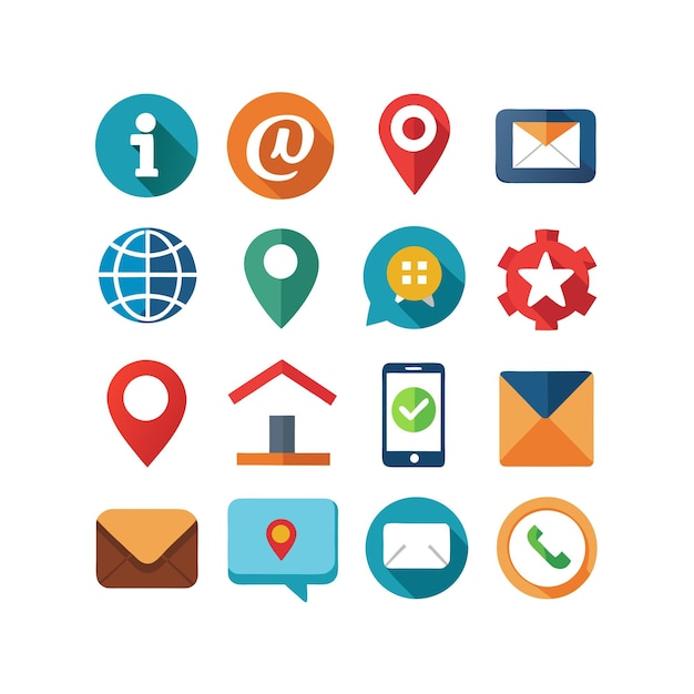 Colección de conjuntos de iconos para sitios web y aplicaciones móviles