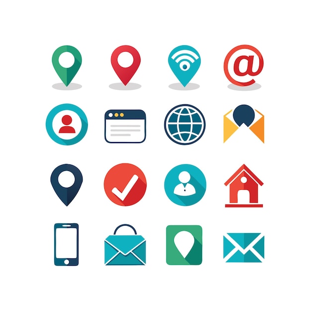 Colección de conjuntos de iconos para sitios web y aplicaciones móviles