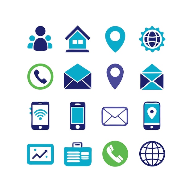 Colección de conjuntos de iconos para sitios web y aplicaciones móviles