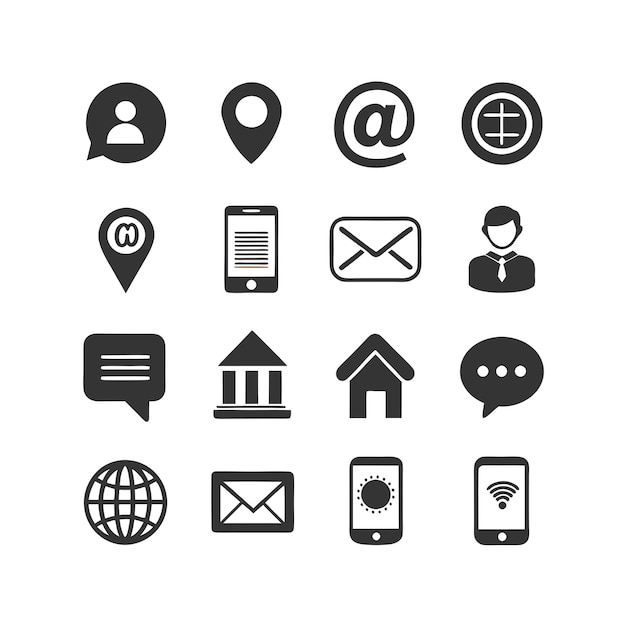 Colección de conjuntos de iconos para sitios web y aplicaciones móviles