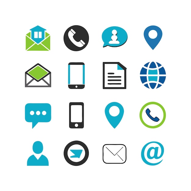 Colección de conjuntos de iconos para sitios web y aplicaciones móviles